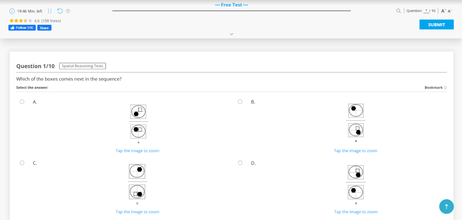 solve Harver practice tests of the Easy-Quizzz